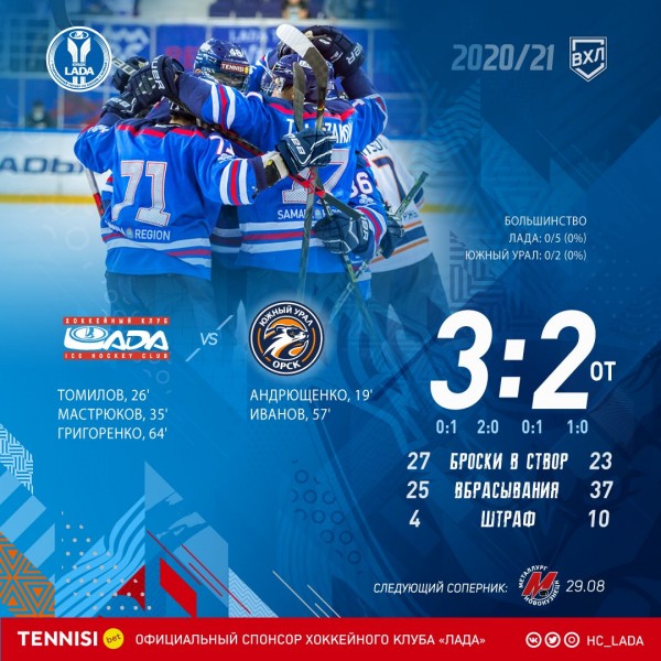 «Лада» в овертайме победила «Южный Урал» «Лада» в овертайме победила «Южный Урал»