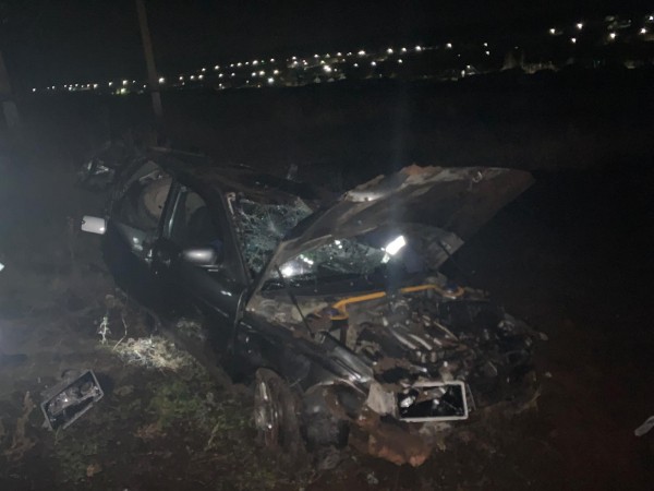 В Самарской области на трассе три человека пострадали в перевернувшейся машине