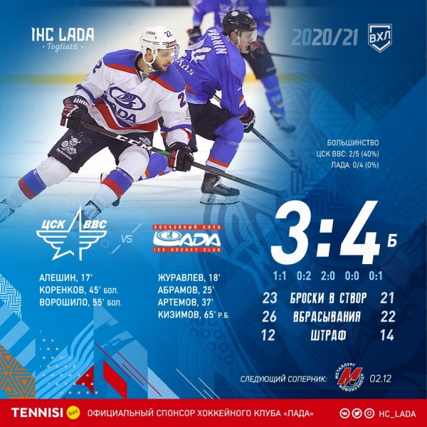 «Лада» по буллитам победила ЦСК ВВС «Лада» по буллитам победила ЦСК ВВС