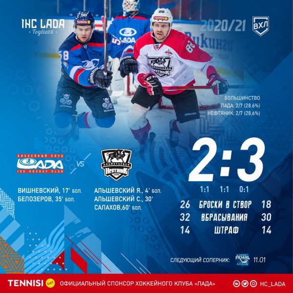 &laquo;Лада&raquo; проиграла &laquo;Нефтянику&raquo;   
