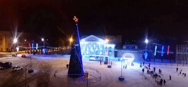 Как выглядит новогодний Тольятти с высоты птичьего полета?