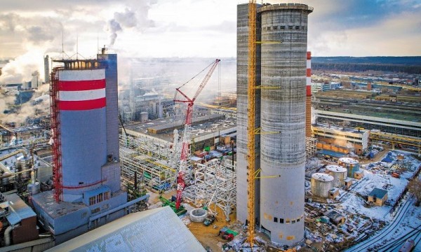 Завершено возведение ключевого объекта третьего агрегата карбамида Завершено возведение ключевого объекта третьего агрегата карбамида