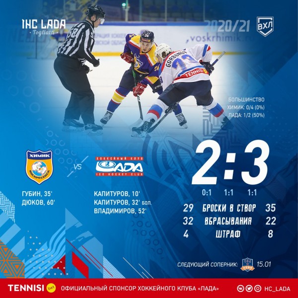 &laquo;Лада&raquo; в гостях победила &laquo;Химик&raquo;