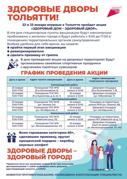 22 и 23 января впервые в Тольятти пройдет акция "Здоровый дом - здоровый двор"